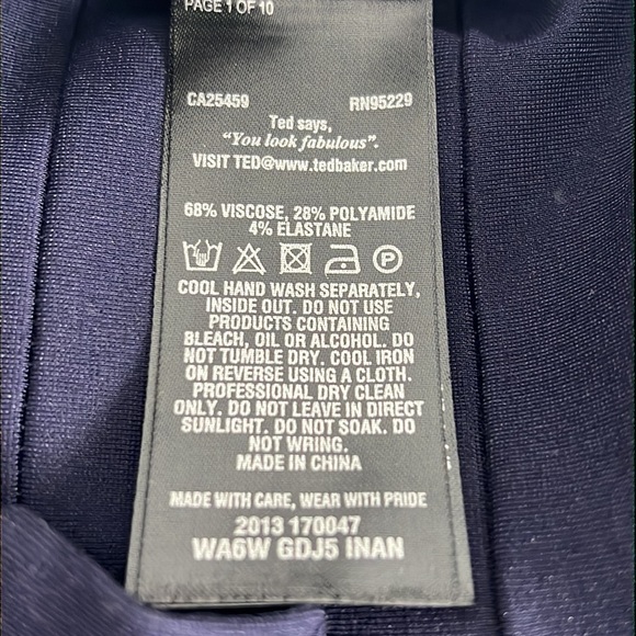 TED Baker London Stripe Texture Bardot Dress Off Shoulder Bodycon Bandage Dress - Picture 11 of 11